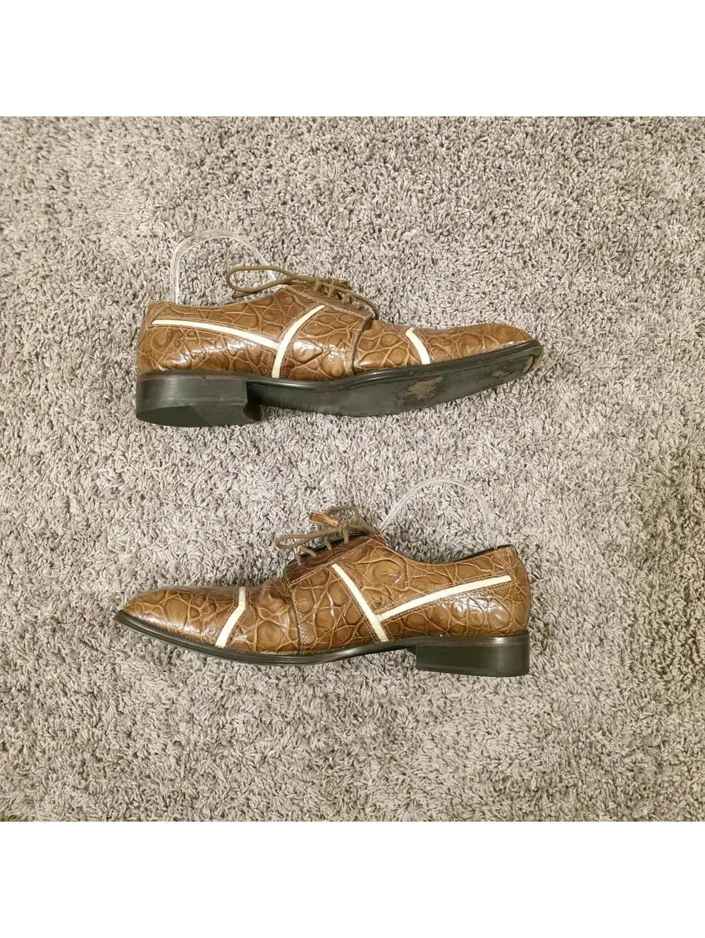 Giorgio Brutini  Brown Genuine Alligator Shoes  sz 12 US